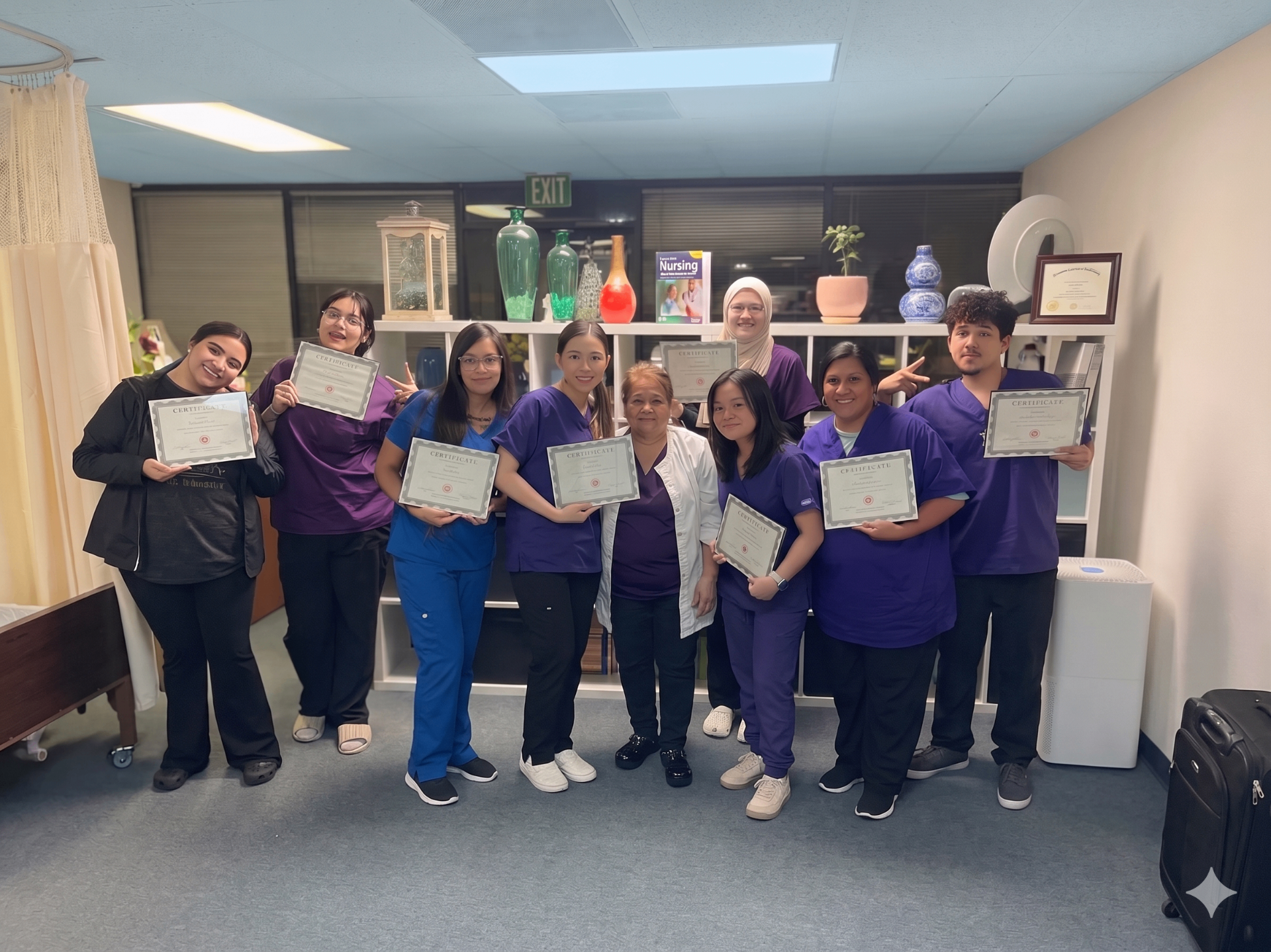 Inspire CNA School instructors and graduates at the Westminster, CO front desk